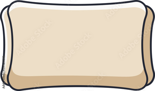 Soap Bar Silhouette with Curved Edges Rectangular Front