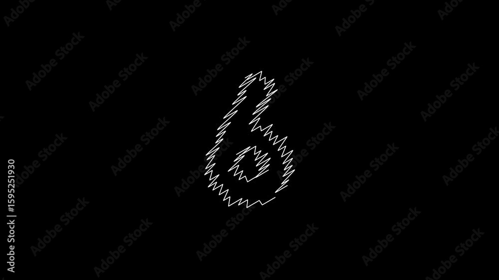 A countdown animation from 10 to 0 in a playful scribble style. Each number is hand-drawn with rough and energetic lines, resembling pencil or crayon strokes. 