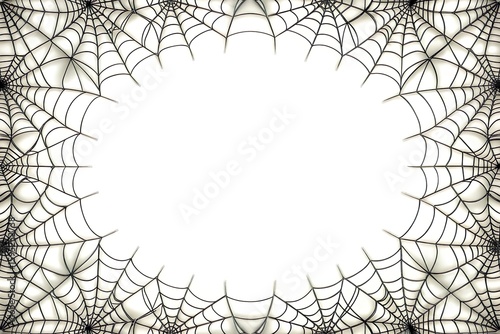 spooky spider web border frame background for halloween theme
