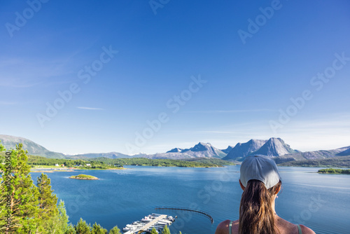 Panorama am Efjord in Nordand in Nord-Norwegen