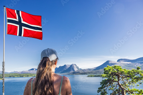 Panorama am Efjord in Nordand in Nord-Norwegen
