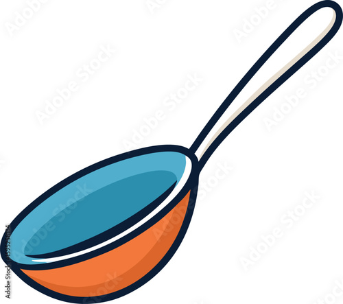 Tablespoon Silhouette Top View with Curved Bowl Design