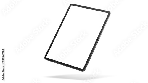 Mockup iPad on transparent background. Side view with empty blank screens for web design and UX/UI.