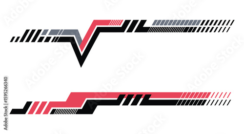 Car race stripe collection featuring racing line stickers, graphic sport decals, vinyl elements

