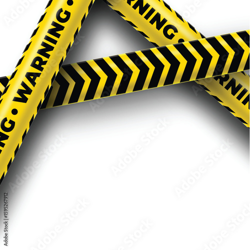Wallpaper Mural Minimal Hazard Tape with Chevron Pattern - Safety Barrier Torontodigital.ca