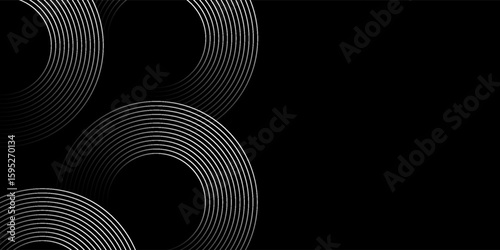 Circular spiral sound wave rhythm from lines.vector