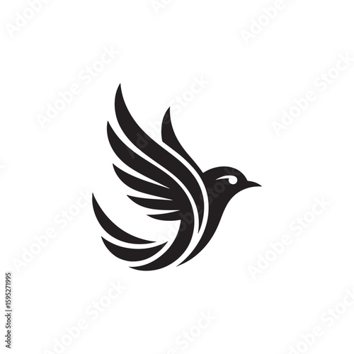 Unique bird logo Modern and minimalist vector and abstract logo