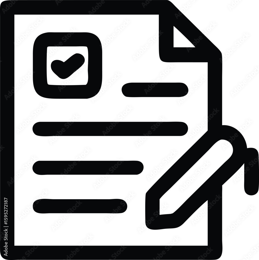Document approved with pen icon Document approved with pen icon