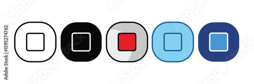 Stop  Icon Element For Design