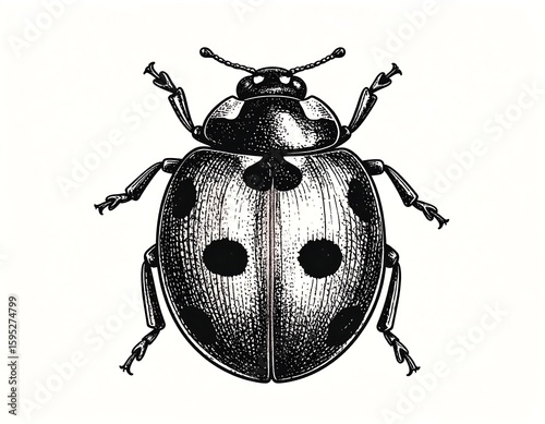 Detailed ladybug illustration (2)