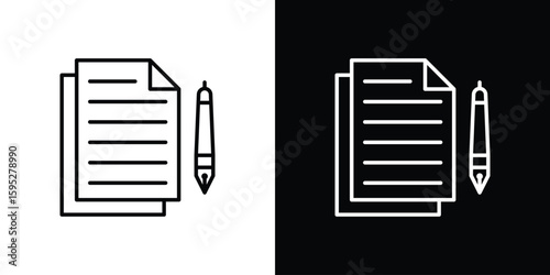 Wills and trusts icons. linear trend modern icons set