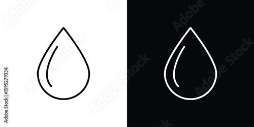 Water drop icons. linear trend modern icons set