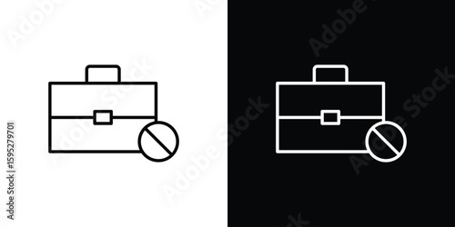 Unemployment icons. linear trend modern icons set