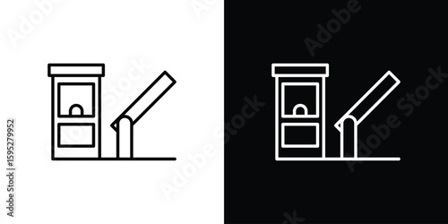 Toll road icons. linear trend modern icons set