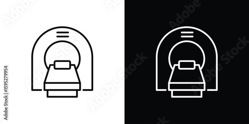 Tomography icons. linear trend modern icons set