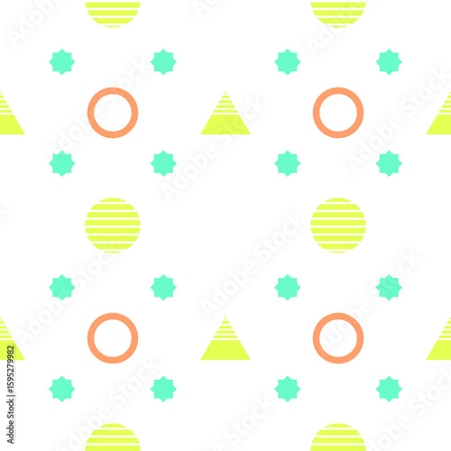 Retro style 80s-90s. The minimalist pattern geometric design is perfect for 80s themed projects, pop art visuals, vaporwave aesthetics, wallpapers, posters, and editorial design.