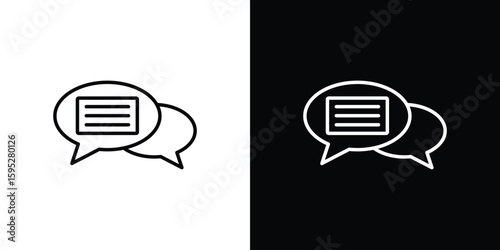 Text chat icons. linear trend modern icons set