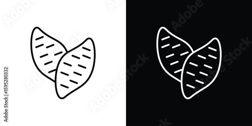 Sweet potato icons. linear trend modern icons set