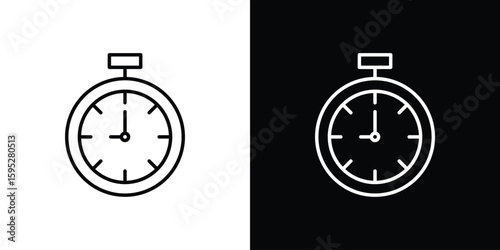 Stopwatch icons. linear trend modern icons set
