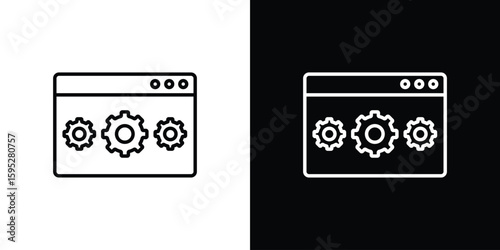 Software icons. linear trend modern icons set