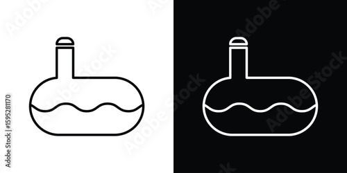 Sewerage tank icons. linear trend modern icons set