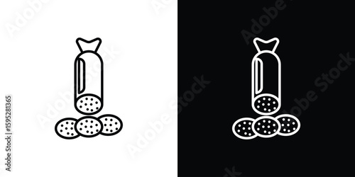 Salami icons. linear trend modern icons set