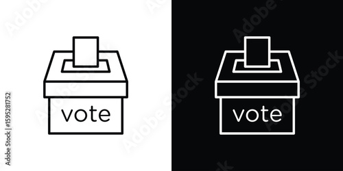 Referendum icons. linear trend modern icons set