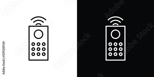 Remote control icons. linear trend modern icons set