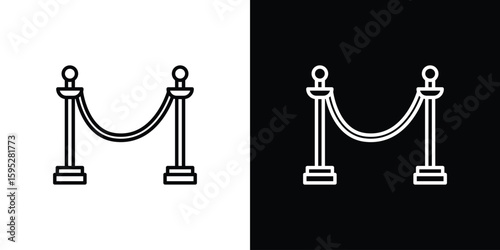 Red carpet icons. linear trend modern icons set