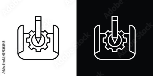 Prototyping icons. linear trend modern icons set