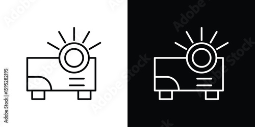 Projector icons. linear trend modern icons set