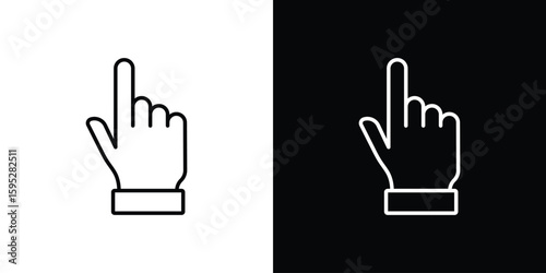 Pointing hand icons. linear trend modern icons set