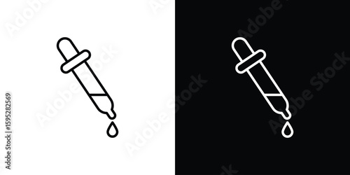 Pipette icons. linear trend modern icons set
