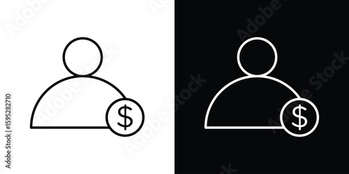 Personal loan icons. linear trend modern icons set