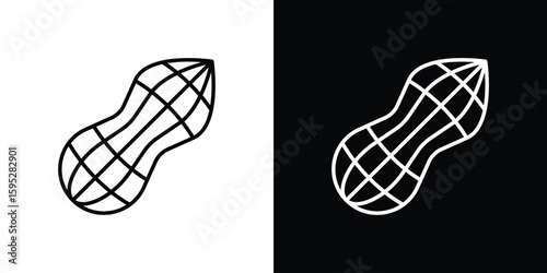 Peanut icons. linear trend modern icons set