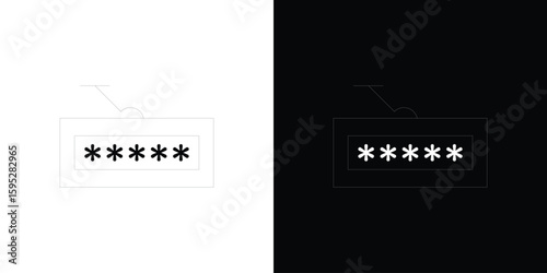 Password phishing icons. linear trend modern icons set
