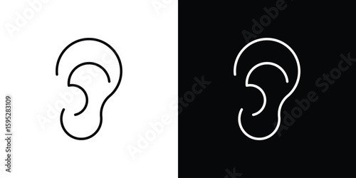 Otitis icons. linear trend modern icons set