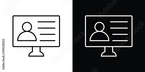 Online course icons. linear trend modern icons set