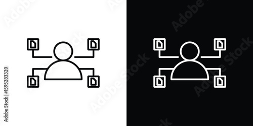 Multitask icons. linear trend modern icons set