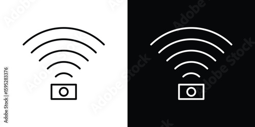 Motion sensor icons. linear trend modern icons set