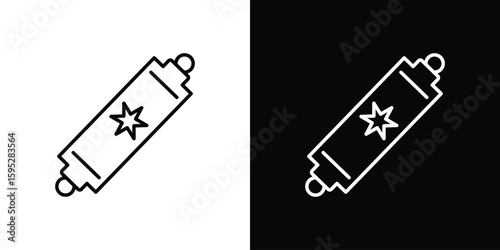 Mezuzah icons. linear trend modern icons set