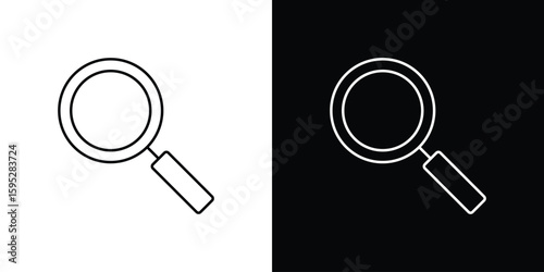 Magnifying glass icons. linear trend modern icons set