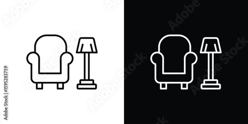 Lounge icons. linear trend modern icons set