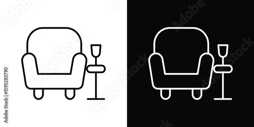 Lounge icons. linear trend modern icons set