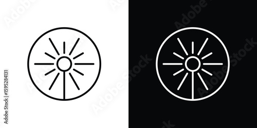 Laser beam icons. linear trend modern icons set