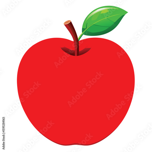Red Apple Fruit Design Vector Illustration on White Background