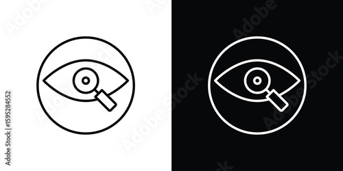 Investigation icons. linear trend modern icons set