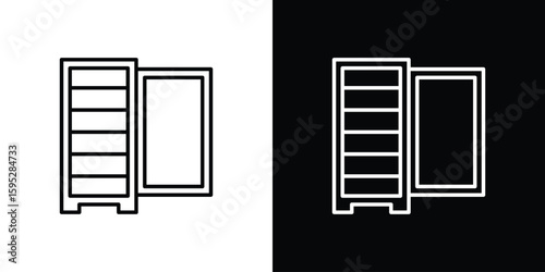 Infrared heat cabin icons. linear trend modern icons set