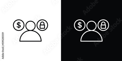 Guarantor icons. linear trend modern icons set