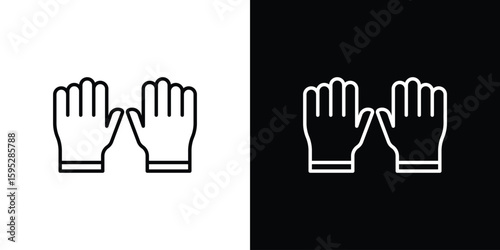 Gloves icons. linear trend modern icons set